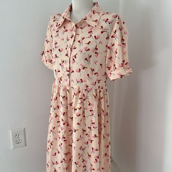 Vintage Floral Dress With Gucci And Balmain Designer Buttons - Picture 2 of 7
